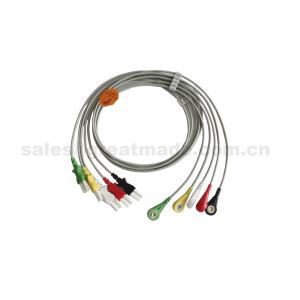 Uża flimkien ma '700-0007-09 Tru-Link Leadwire Sets, 5-Lead, Snap, IEC, 24in & 2PIN