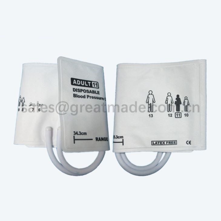 Adulti # 11 Cuff Nibp Diżabbli, 25.3-34.3cm Arm Circumference, Tubi doppji