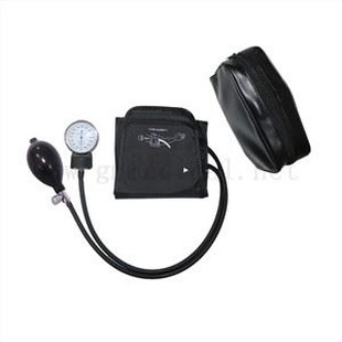 Cuff manwali tal-Pressjoni tad-Demm għall-Adulti, Cuff tubu doppju bil-Gauge tal-Pressjoni u l-Inflazzjoni Bulb, bil-Borża tal-Porket.
